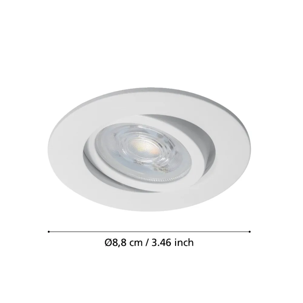 Faretti Da Incasso-Eglo Faretto da incasso 220-240v smart led rgb 2700k a 6500k dimmerabile controllo con app bianco saliceto