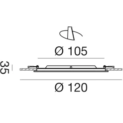 Faretti Da Incasso-Gea Luce Faretto da incasso 6w 4000k rotondo pvc bianco maia r