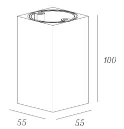 Faretti Da Soffitto-Selezionato da Mazzolaluce Faretto da soffitto bianco dimmerabile squadrato