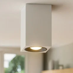 Faretti Da Soffitto-Selezionato da Mazzolaluce Faretto da soffitto bianco nero gesso e alluminio
