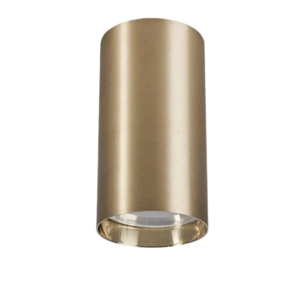Faretti Da Soffitto-Selezionato da Mazzolaluce Faretto da soffitto cilindro oro satinato