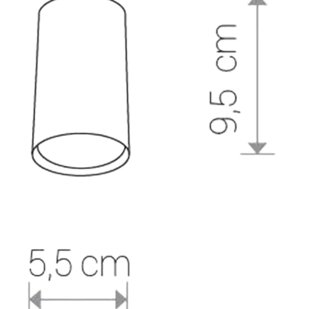 Faretti Da Soffitto-Selezionato da Mazzolaluce Faretto da soffitto cilindro oro satinato
