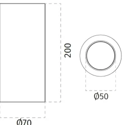 Faretti Da Soffitto-Selezionato da Mazzolaluce Faretto da soffitto cilindro di cristaly gesso pitturabile