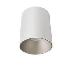 Faretti Da Soffitto-Selezionato da Mazzolaluce Faretto da soffitto cilindro metallo bianco argento