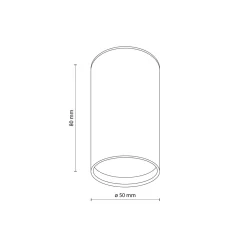 Faretti Da Soffitto-Selezionato da Mazzolaluce Faretto da soffitto cilindro colore mattone