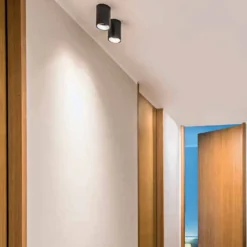 Faretti Da Soffitto-Selezionato da Mazzolaluce Faretto da soffitto cilindro bianco di alluminio