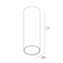 Faretti Da Soffitto-Top Light Faretto da soffitto cilindro grigio per cucina