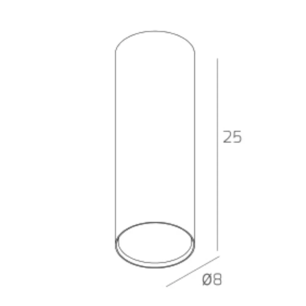 Faretti Da Soffitto-Top Light Faretto da soffitto cilindro grigio per cucina