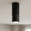 Faretti Da Soffitto-Gea Luce Faretto da soffitto cilindro sporgente nero emily