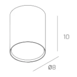 Faretti Da Soffitto-Top Light Faretto da soffitto cilindro sabbia shape