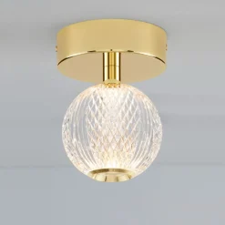 Faretti Da Soffitto-Selezionato da Mazzolaluce Faretto da soffitto contemporaneo oro sfere trasparenti led 3200k