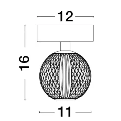 Faretti Da Soffitto-Selezionato da Mazzolaluce Faretto da soffitto contemporaneo oro sfere trasparenti led 3200k