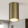 Faretti Da Soffitto-Selezionato da Mazzolaluce Faretto da soffitto crilindrico oro ottone