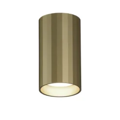 Faretti Da Soffitto-Selezionato da Mazzolaluce Faretto da soffitto crilindrico oro ottone
