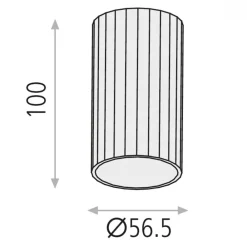 Faretti Da Soffitto-Selezionato da Mazzolaluce Faretto da soffitto crilindrico oro ottone