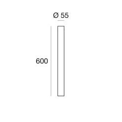 Faretti Da Soffitto-Linea Light Faretto da soffitto cromo birba h60 cm