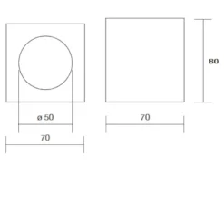 Faretti Da Soffitto-IsyLuce Faretto da soffitto cubo bianco gesso quadrato
