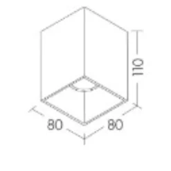 Faretti Da Soffitto-Selezionato da Mazzolaluce Faretto da soffitto cubo bianco per interno