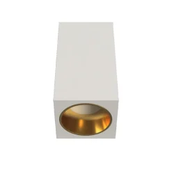 Faretti Da Soffitto-Selezionato da Mazzolaluce Faretto da soffitto di gesso bianco oro squadrato