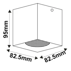 Faretti Da Soffitto-Selezionato da Mazzolaluce Faretto da soffitto di metallo bianco quadrato
