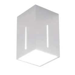 Faretti Da Soffitto-Selezionato da Mazzolaluce Faretto da soffitto e27 parallelepipedo bianco fp