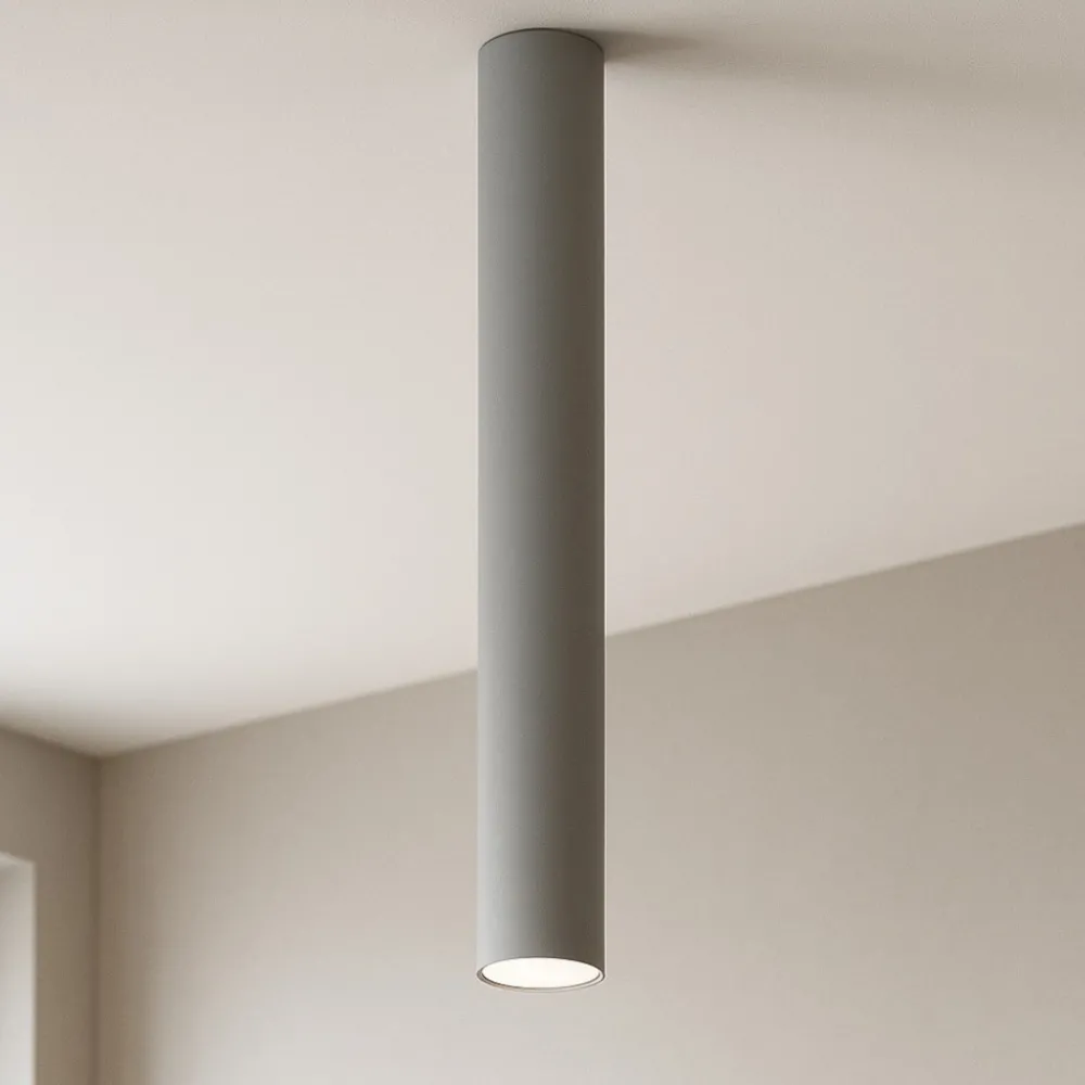 Faretti Da Soffitto-Top Light Faretto da soffitto grigio rotondo per interni