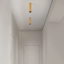 Faretti Da Soffitto-Selezionato da Mazzolaluce Faretto da soffitto h20 cm oro led 6w 3000k oro opaco