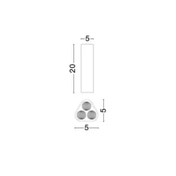 Faretti Da Soffitto-Selezionato da Mazzolaluce Faretto da soffitto h20 cm oro led 6w 3000k oro opaco