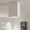 Faretti Da Soffitto-Selezionato da Mazzolaluce Faretto da soffitto in gesso e metallo bianco quadrato