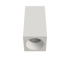 Faretti Da Soffitto-Selezionato da Mazzolaluce Faretto da soffitto in gesso e metallo bianco quadrato