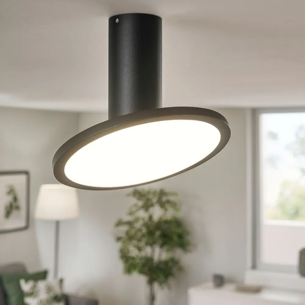 Faretti Da Soffitto-Selezionato da Mazzolaluce Faretto da soffitto led 18w 3000k 1600 lumen orientabile nero