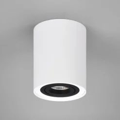 Faretti Da Soffitto-Selezionato da Mazzolaluce Faretto da soffitto luce gu10 orientabile cilindro bianco e nero