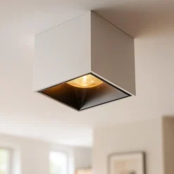 Faretti Da Soffitto-Maytoni Faretto da soffitto alfa cubo led 12w 3000k bianco nero