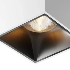 Faretti Da Soffitto-Maytoni Faretto da soffitto alfa cubo led 12w 3000k bianco nero