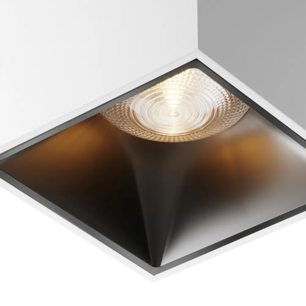 Faretti Da Soffitto-Maytoni Faretto da soffitto alfa cubo led 12w 3000k bianco nero