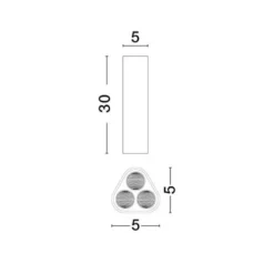 Faretti Da Soffitto-Selezionato da Mazzolaluce Faretto da soffitto moderno nickel led 3000k h30 cm