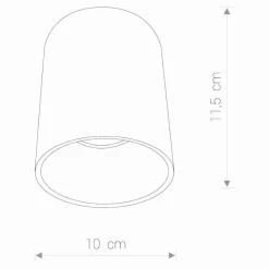 Faretti Da Soffitto-Selezionato da Mazzolaluce Faretto da soffitto nero argento cilindro