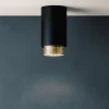 Faretti Da Soffitto-Selezionato da Mazzolaluce Faretto da soffitto nero e oro gu10 per interni