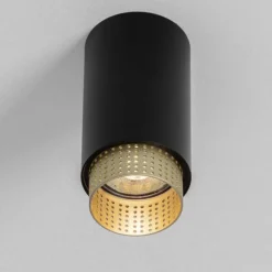Faretti Da Soffitto-Selezionato da Mazzolaluce Faretto da soffitto nero e oro gu10 per interni