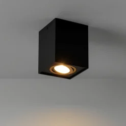 Faretti Da Soffitto-Selezionato da Mazzolaluce Faretto da soffitto orientabile cubo nero oro