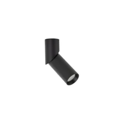 Faretti Da Soffitto-Selezionato da Mazzolaluce Faretto da soffitto parete cilindro nero orientabile gu10