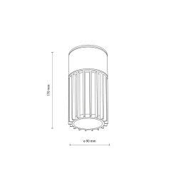 Faretti Da Esterno-Selezionato da Mazzolaluce Faretto da soffitto parete per esterno cilindro antracite moderno ip54