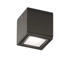 Faretti Da Esterno-IsyLuce Faretto da soffitto per esterno cubo antracite