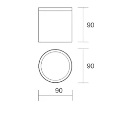 Faretti Da Esterno-IsyLuce Faretto da soffitto per esterno cilindro bianco