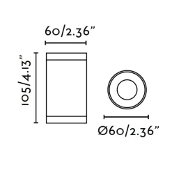 Faretti Da Esterno-Selezionato da Mazzolaluce Faretto da soffitto per esterno ip44 cilindro antracite gu10 220v