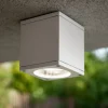 Faretti Da Esterno-Selezionato da Mazzolaluce Faretto da soffitto per esterno bianco quadrato