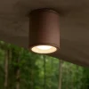 Faretti Da Esterno-Gea Luce Faretto da soffitto per esterno cilindro marrone