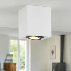 Faretti Da Soffitto-Selezionato da Mazzolaluce Faretto da soffitto quadrato bianco