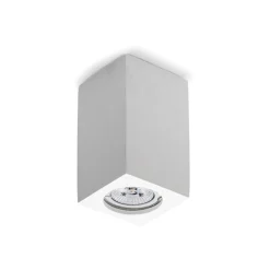 Faretti Da Soffitto-Selezionato da Mazzolaluce Faretto da soffitto quadrato di gesso cristaly