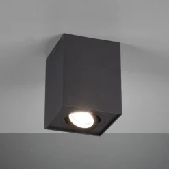 Faretti Da Soffitto-Selezionato da Mazzolaluce Faretto da soffitto squadrato nero orientabile